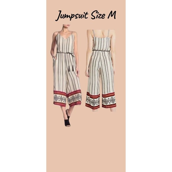 ✅3/$20 Sale Jessica Simpson Jumpsuit-Black, tan, garnet with pockets- Size Med - Picture 11 of 11